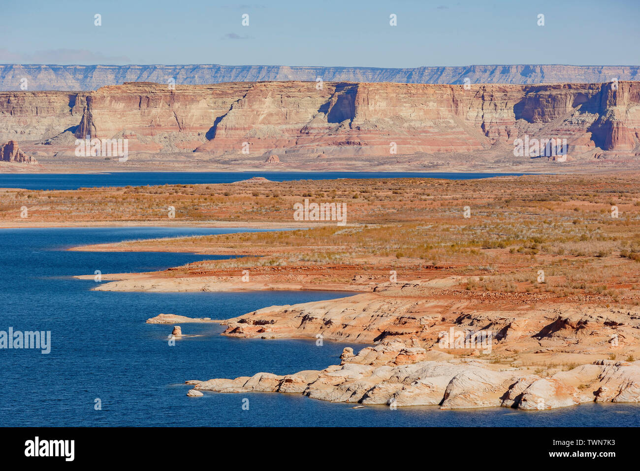 The famous Glen Canyon around Lake Powell, Page, Arizona Stock Photo ...