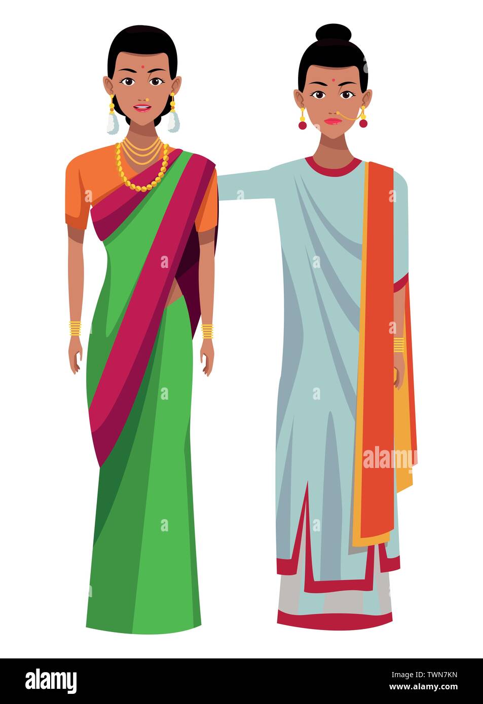 indian women avatar cartoon character Stock Vector Image & Art - Alamy