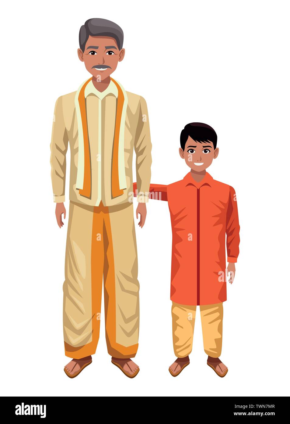 indian family avatar cartoon character Stock Vector Image & Art - Alamy