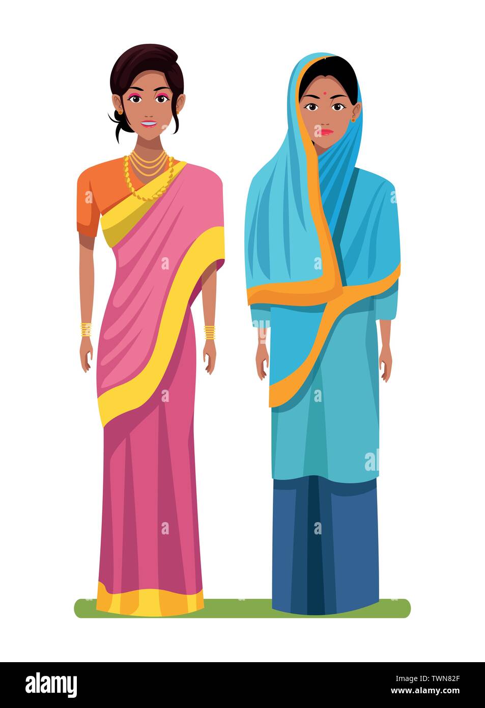 indian women avatar cartoon character Stock Vector Image & Art - Alamy