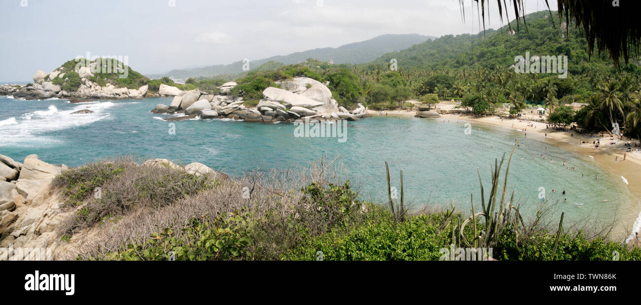 Bay in the Tayrona National Park in Colombia Stock Photo