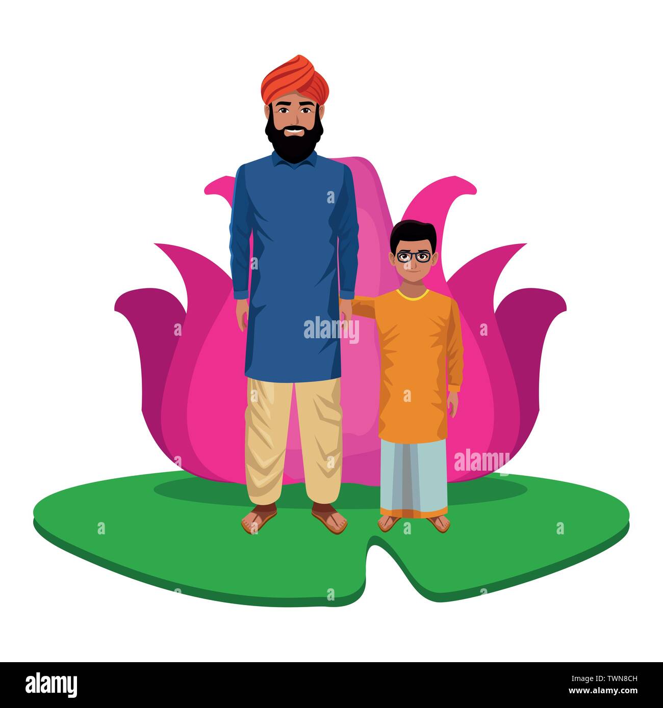 indian family avatar cartoon character Stock Vector Image & Art - Alamy