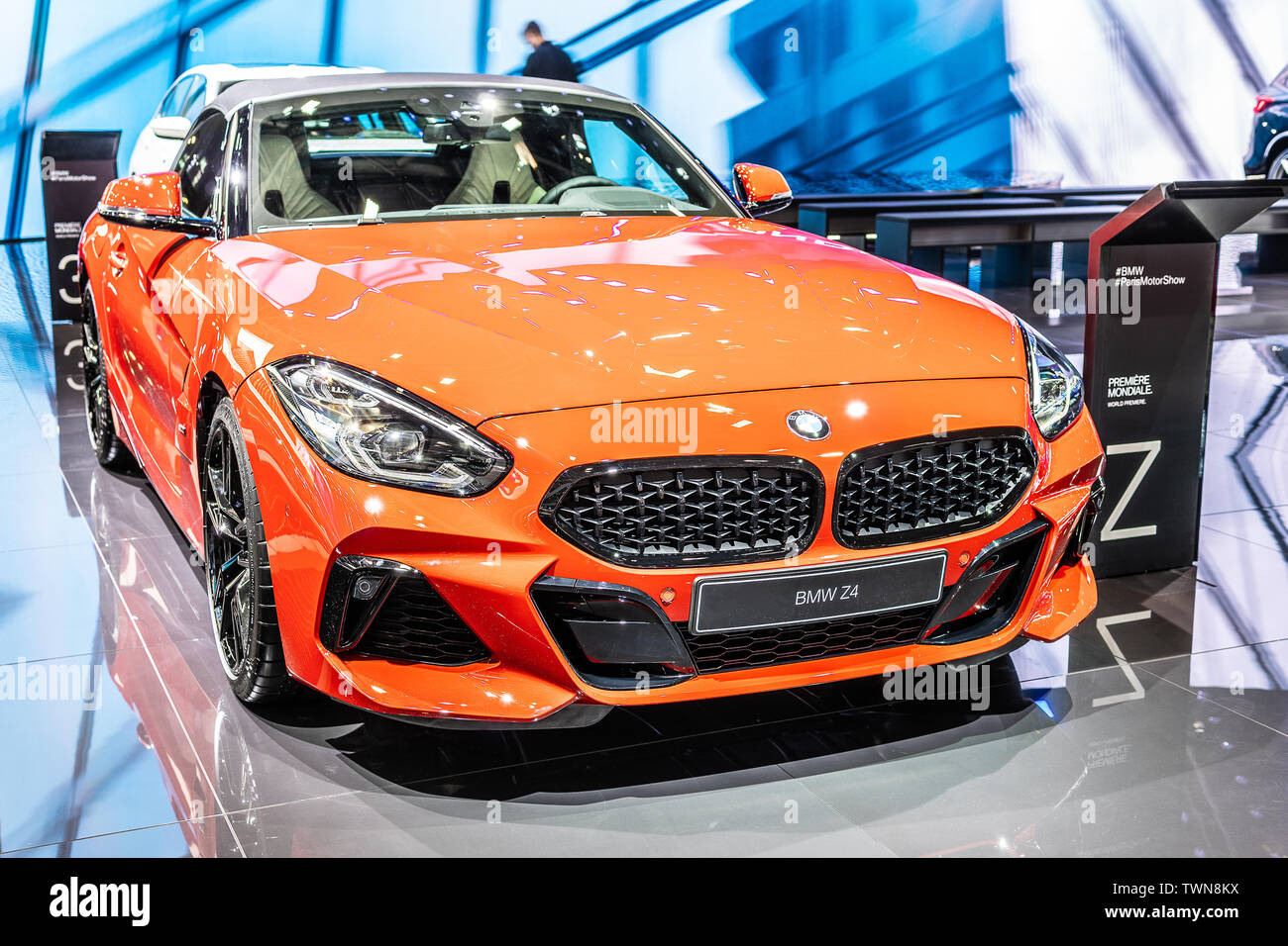 Paris, France, Oct 06, 2018 metallic all new orange BMW Z4 M40i ...