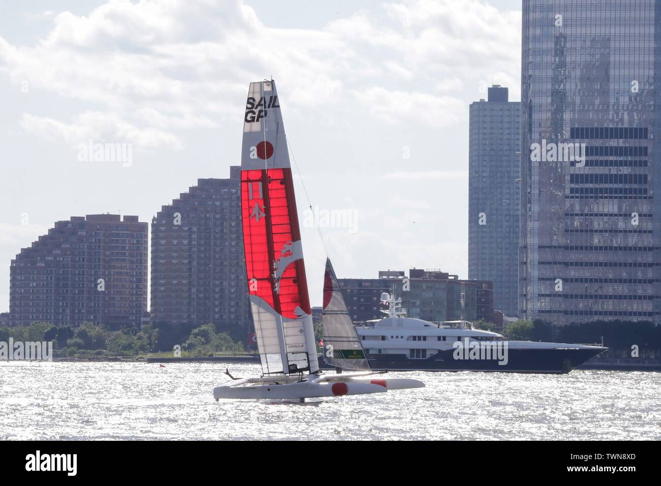 Racing catamaran rudder hi-res stock photography and images - Alamy