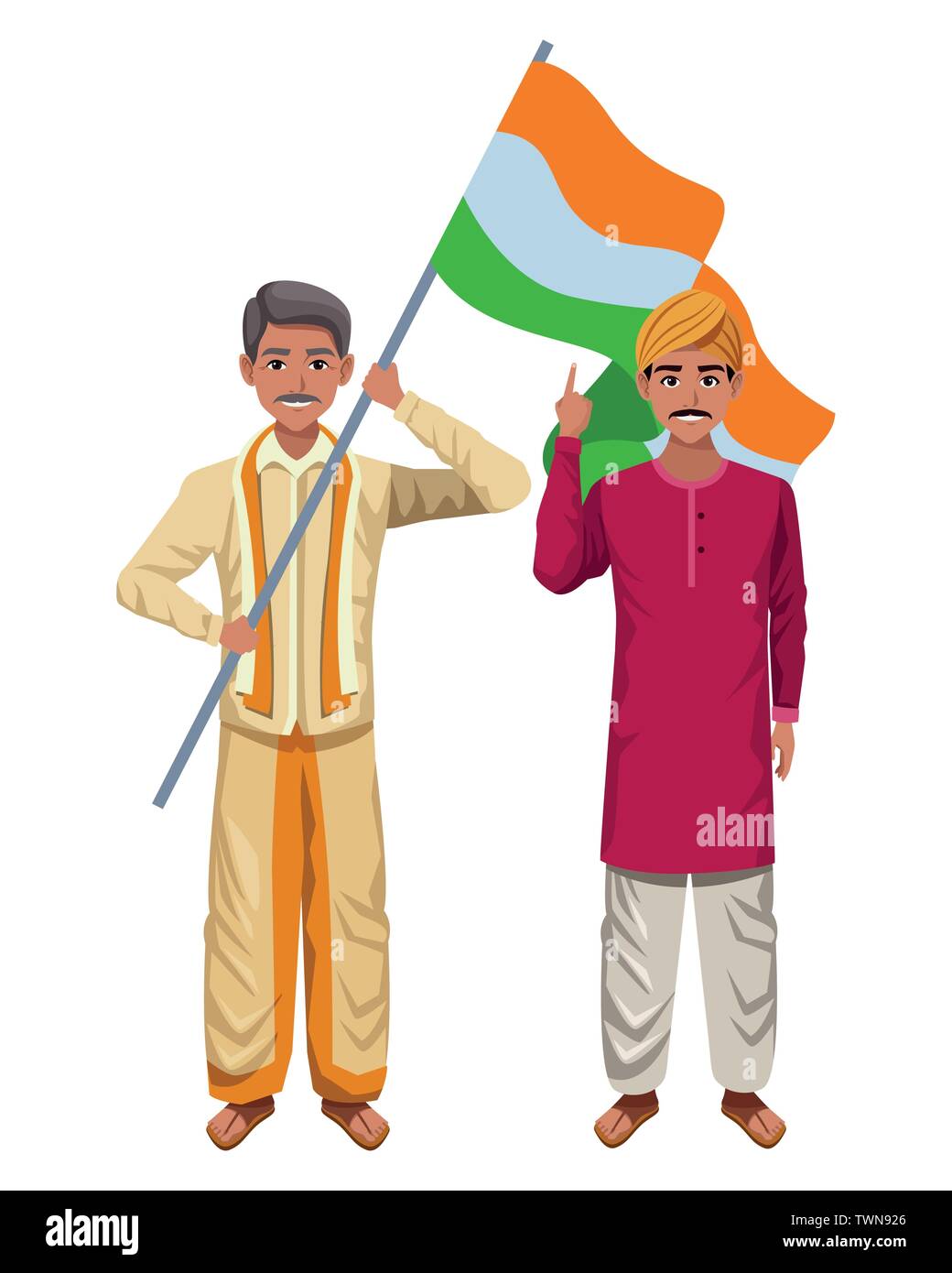 Two east indian men Cut Out Stock Images Pictures Alamy