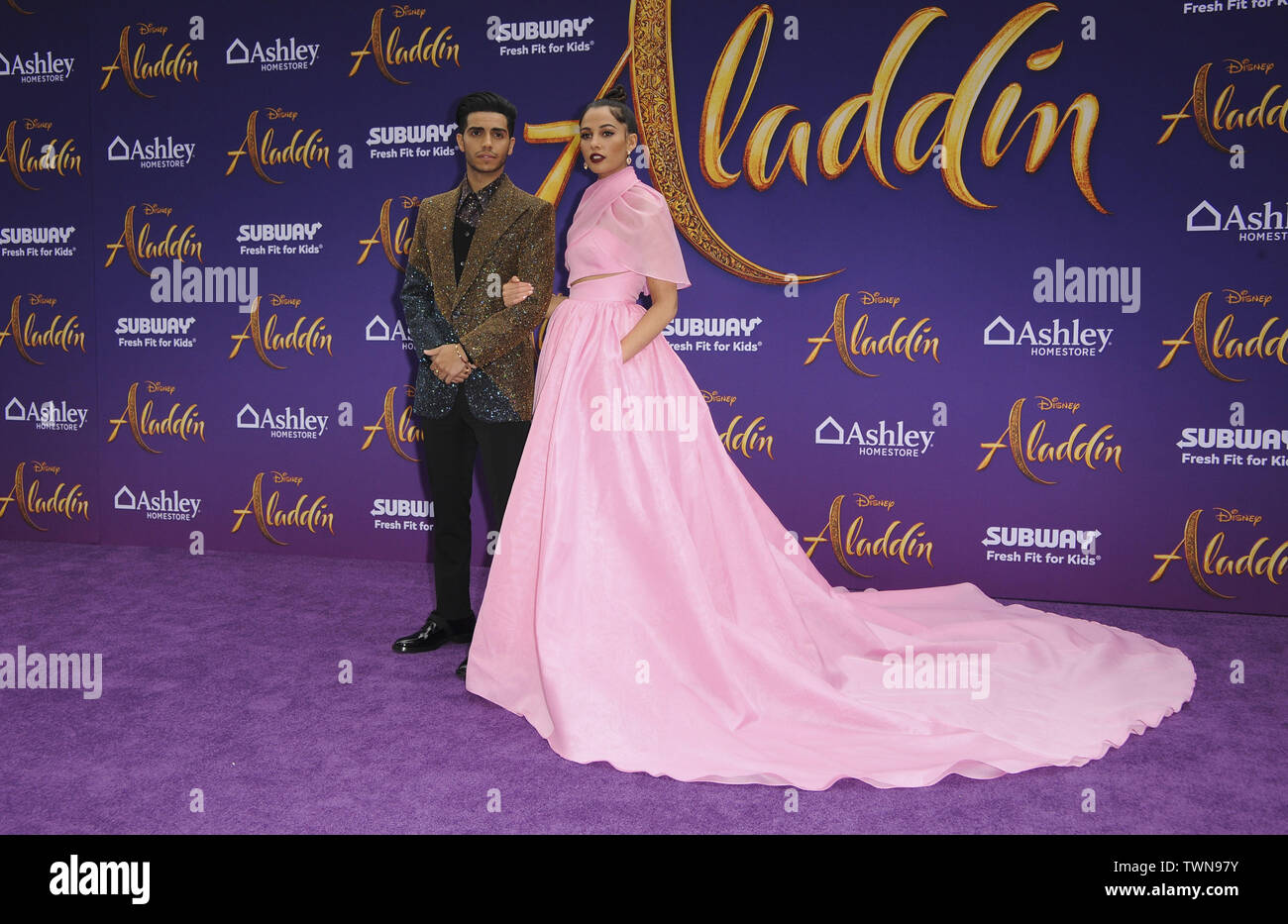 Film Premiere Of Aladdin Featuring Mena Massoud Naomi Scott Where Los Angeles California 