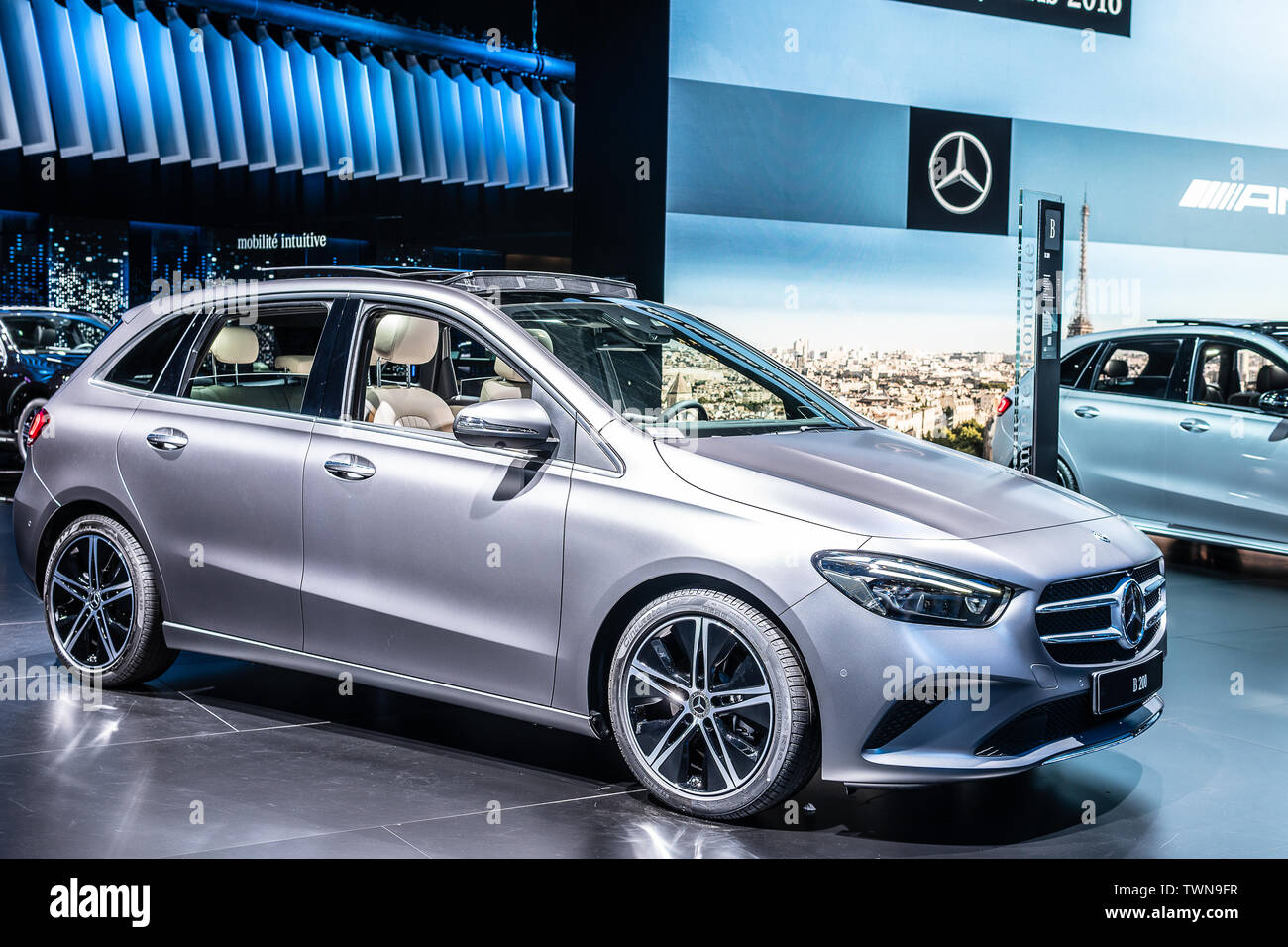 Paris France October 18 All New Mercedes B 0 At Mondial Paris Motor Show Third Generation B Class Car W247 Produced By Mercedes Benz Stock Photo Alamy