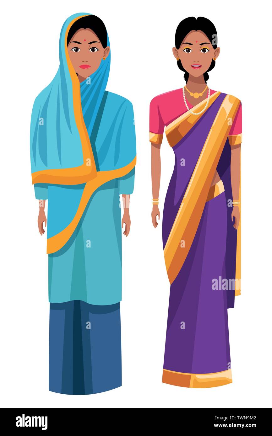 indian women avatar cartoon character Stock Vector Image & Art - Alamy