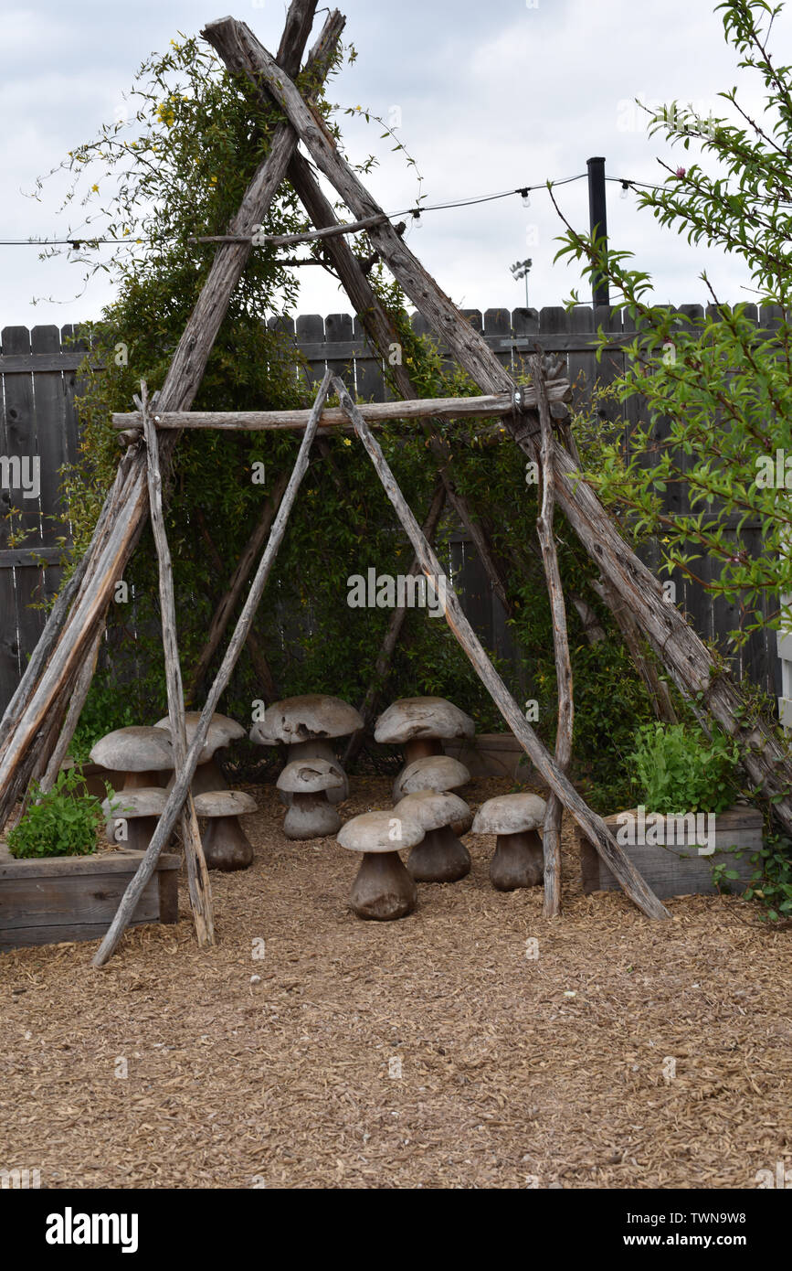 wooden teepee playhouse