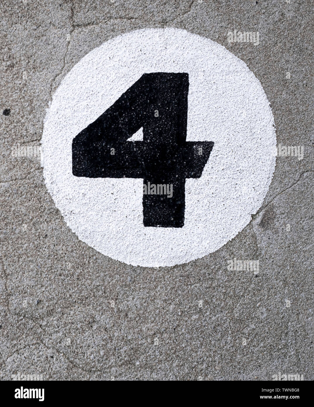Number four on concrete hi res stock photography and images Alamy