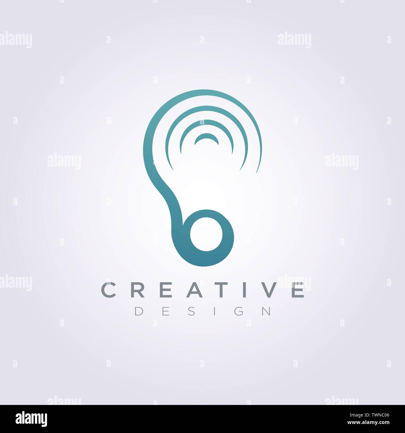 Ear Sound Vector Illustration Design Clipart Symbol Logo Template Stock ...