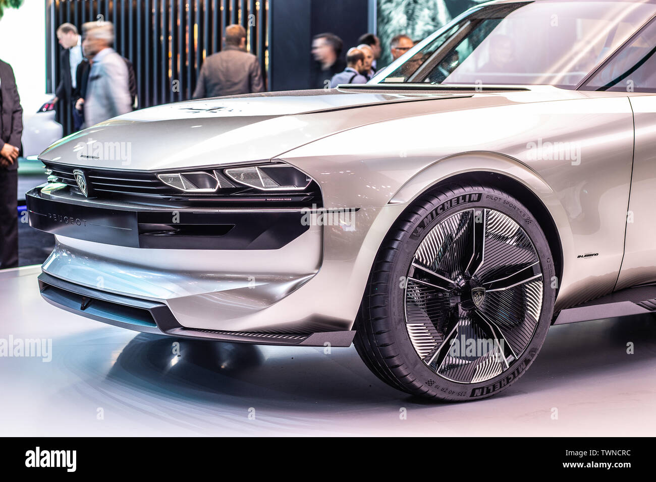 Paris France Oct 02 2018 Peugeot e Legend Concept electric