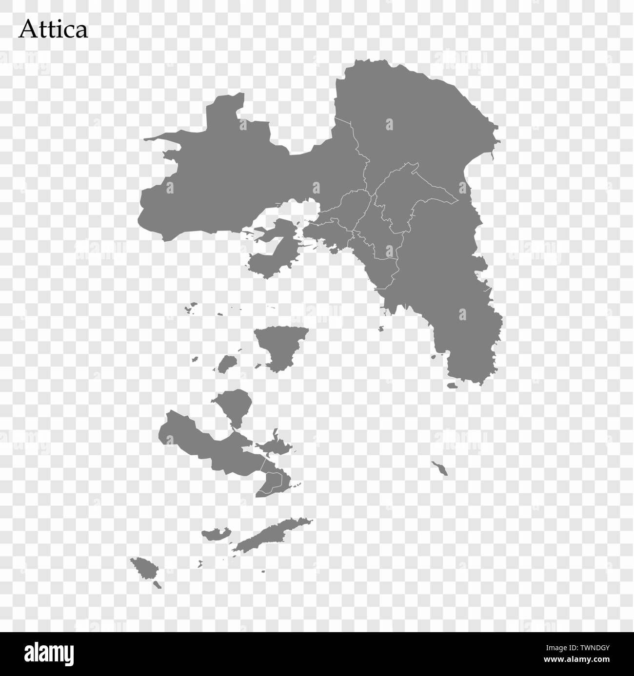 Attica map hires stock photography and images Alamy