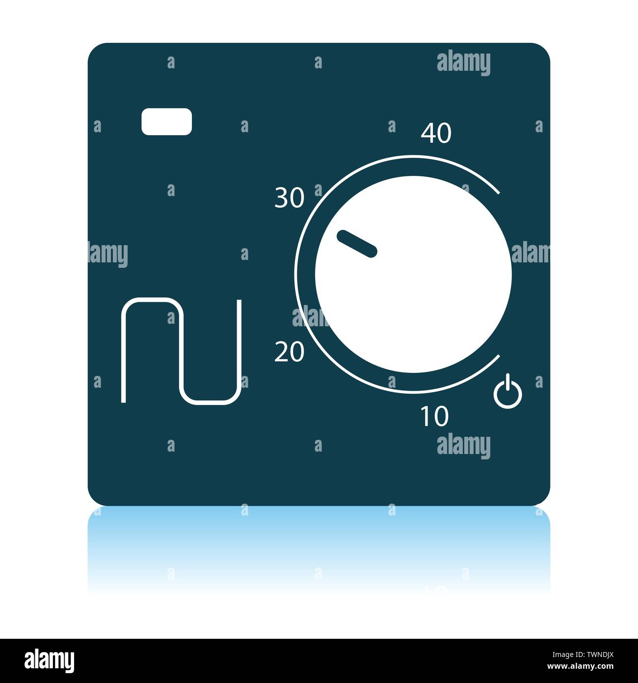 Warm Floor Wall Unit Icon. Shadow Reflection Design. Vector Illustration. Stock Vector
