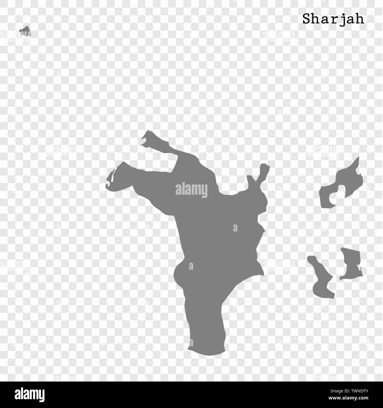 Sharjah map Black and White Stock Photos & Images - Alamy