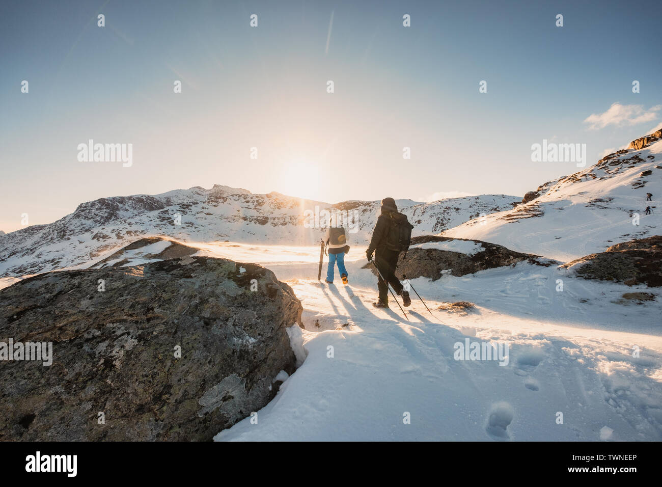 Two man hiking on beautiful hi-res stock photography and images - Alamy