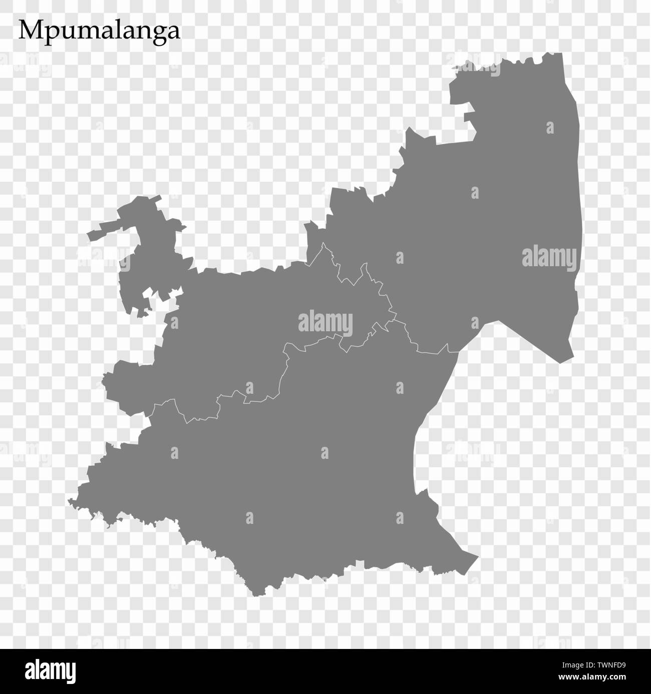 Map Of Mpumalanga Province South Africa High Quality Map Of Mpumalanga Is A Province Of South Africa, With Borders  Of The Districts Stock Vector Image & Art - Alamy