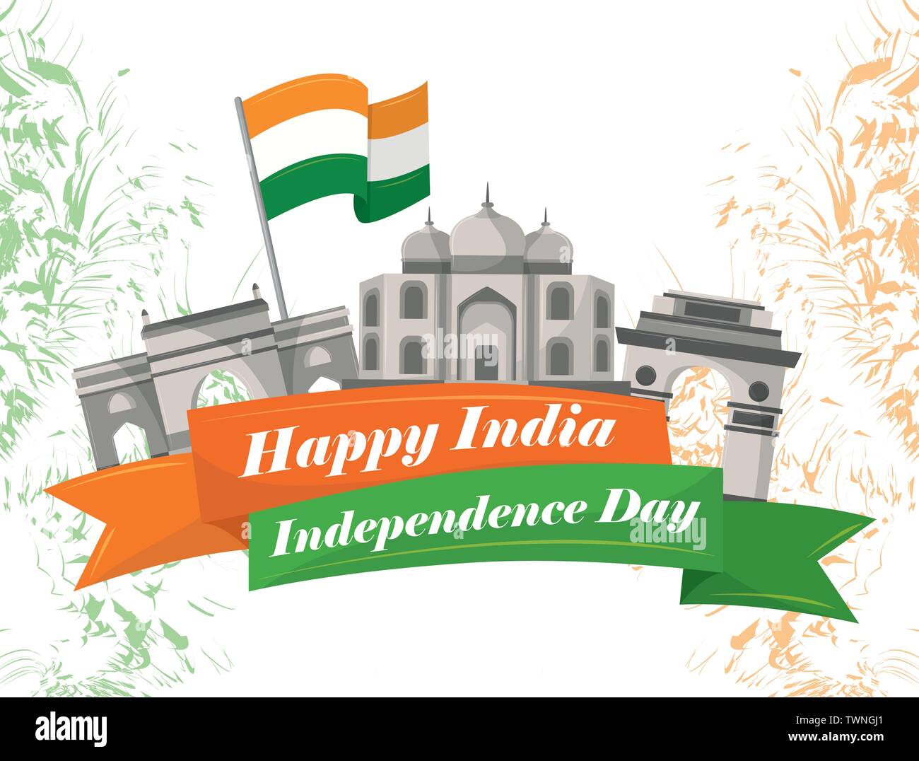 Happy india independence day card Stock Vector Image & Art - Alamy