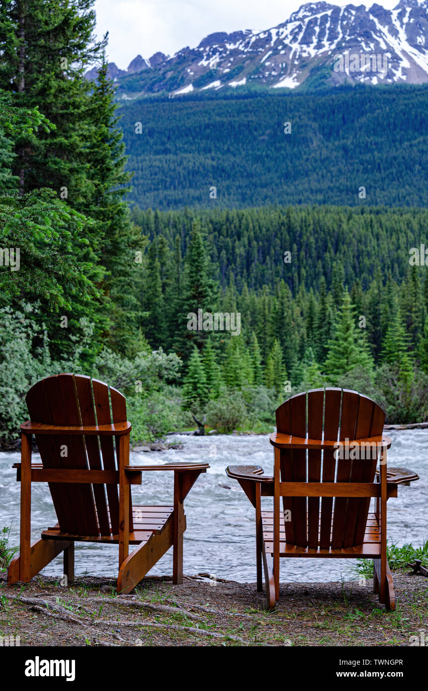 2 Seater Wood Adirondack Chairs Buy A River In The Canadian