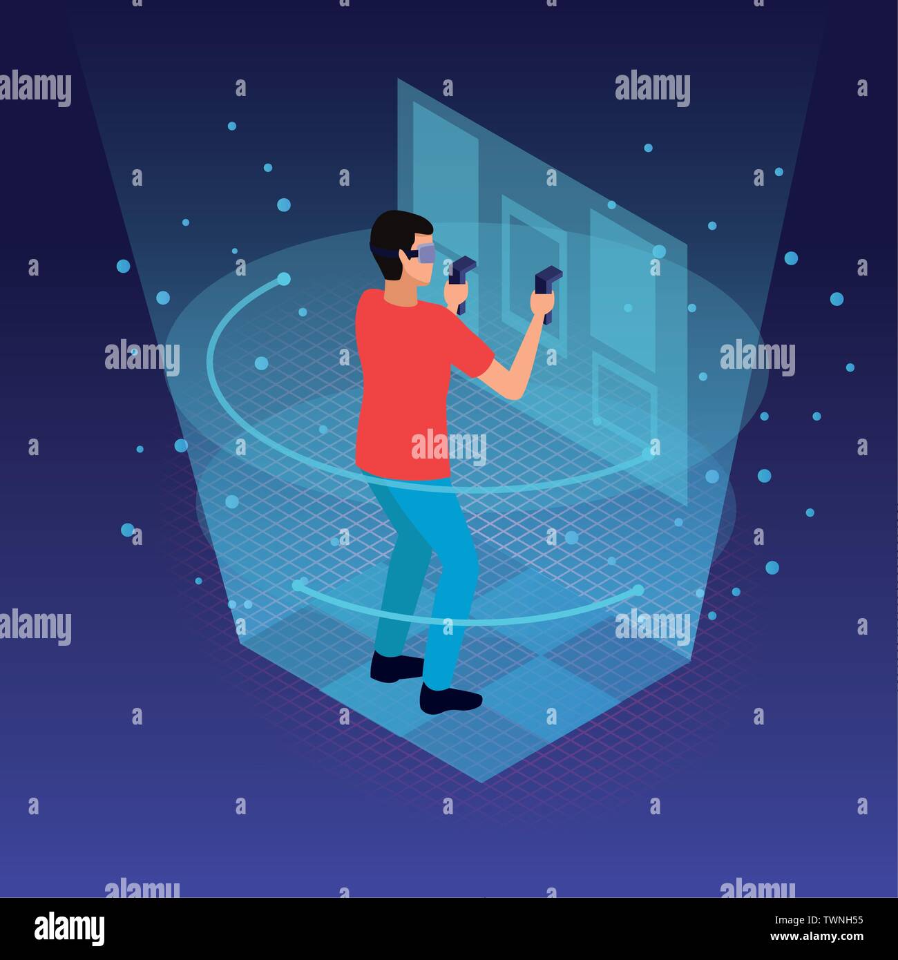 Virtual reality glasses technology Stock Vector Image & Art - Alamy