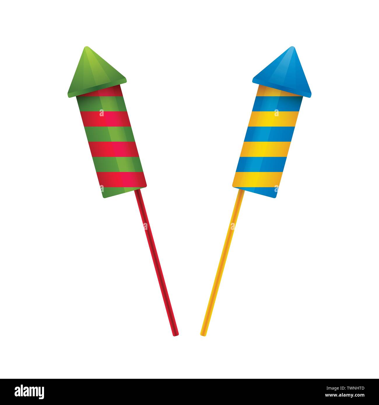 Firework rocket design Cut Out Stock Images & Pictures - Alamy