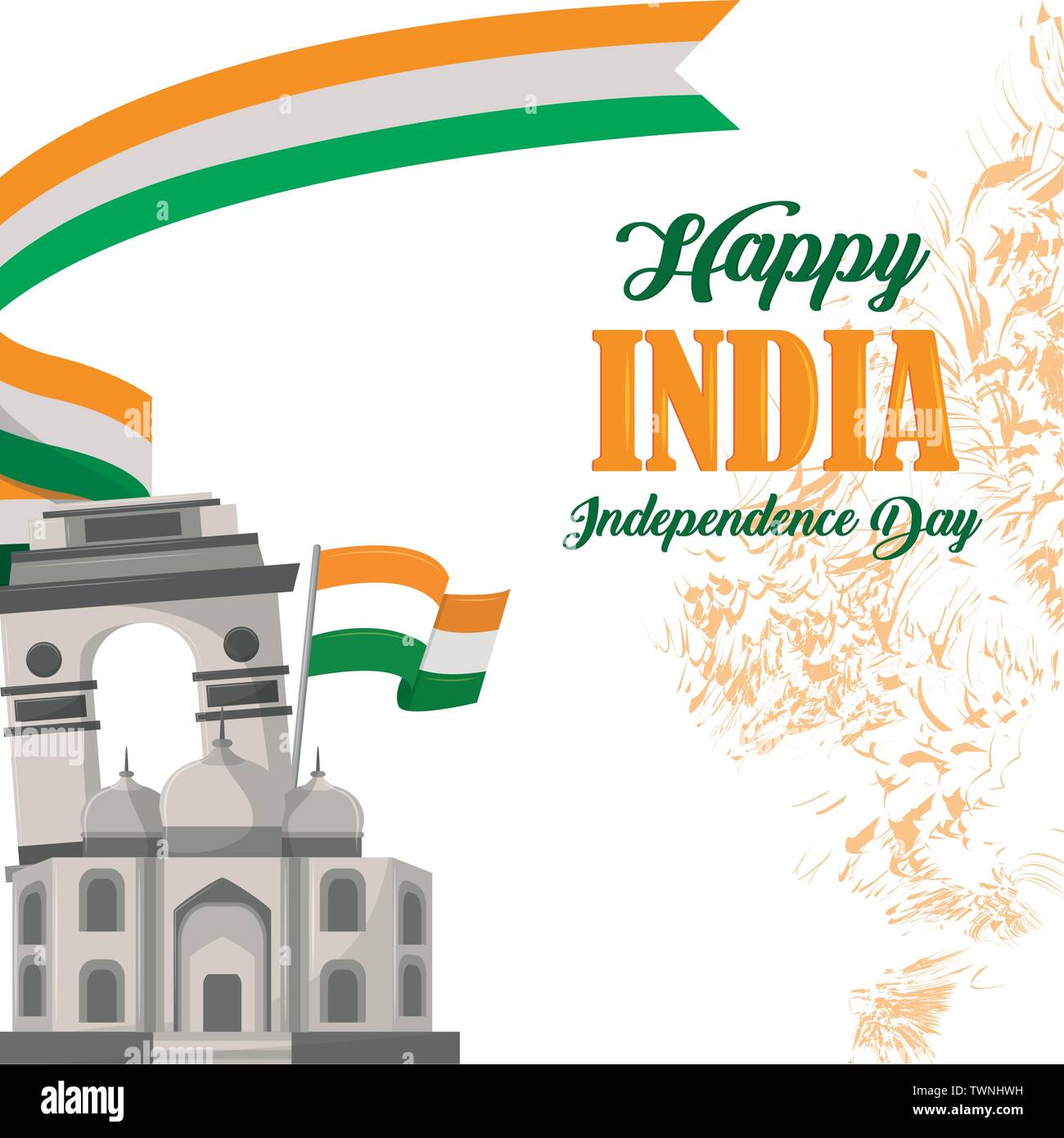 Happy india independence day card Stock Vector Image & Art - Alamy