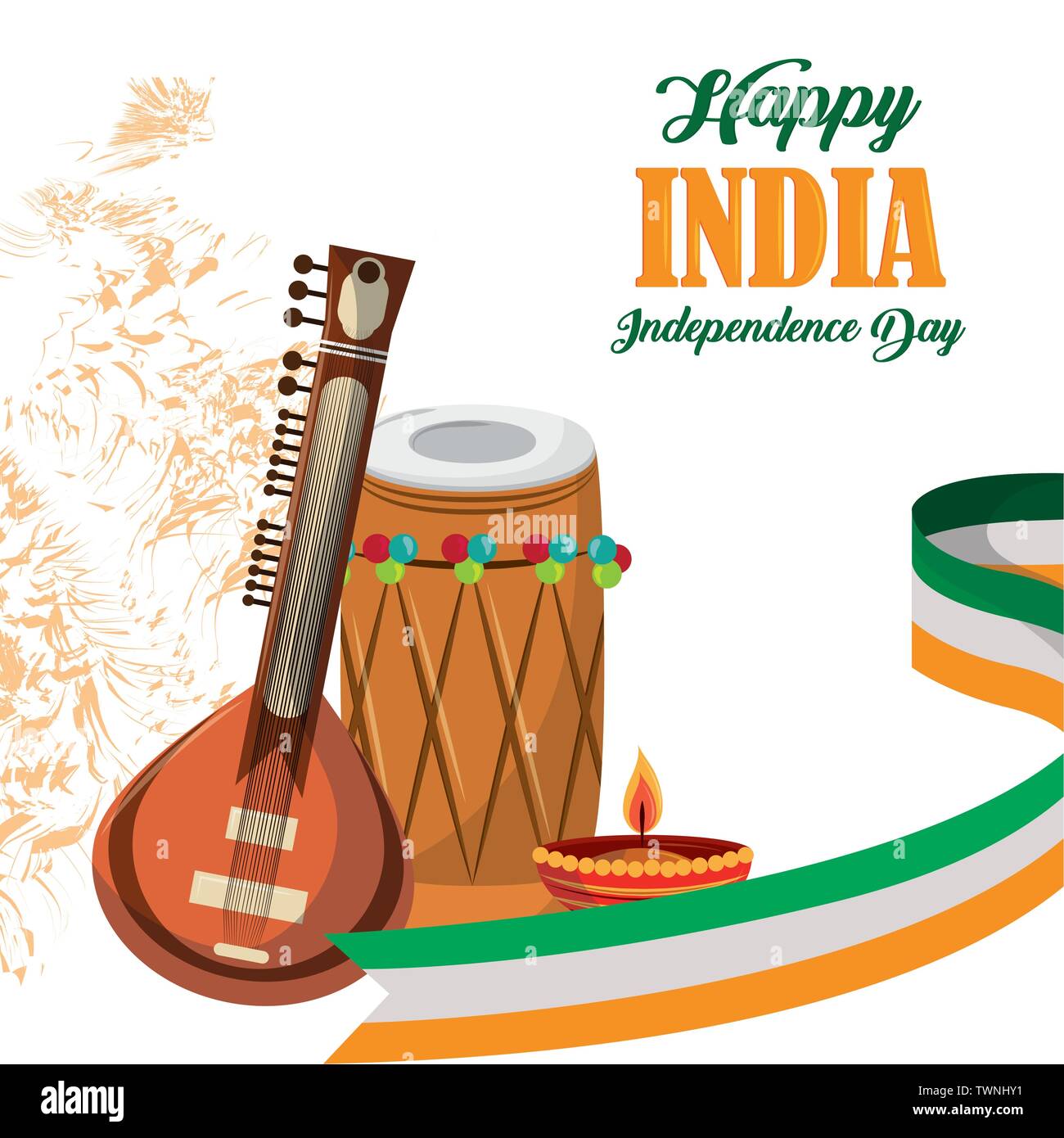 Happy india independence day card Stock Vector Image & Art - Alamy