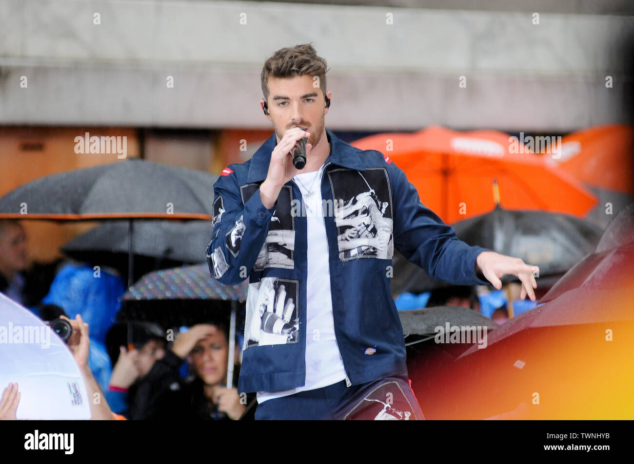 New York City, United States. 21st June, 2019. Andrew Taggart performs during the Chainsmokers performance of NBC's Today Show Citi Concert Series with Bebe Rexha, Bulow and Ty Dolla $ign as special guests in New York City. Credit: SOPA Images Limited/Alamy Live News Stock Photo
