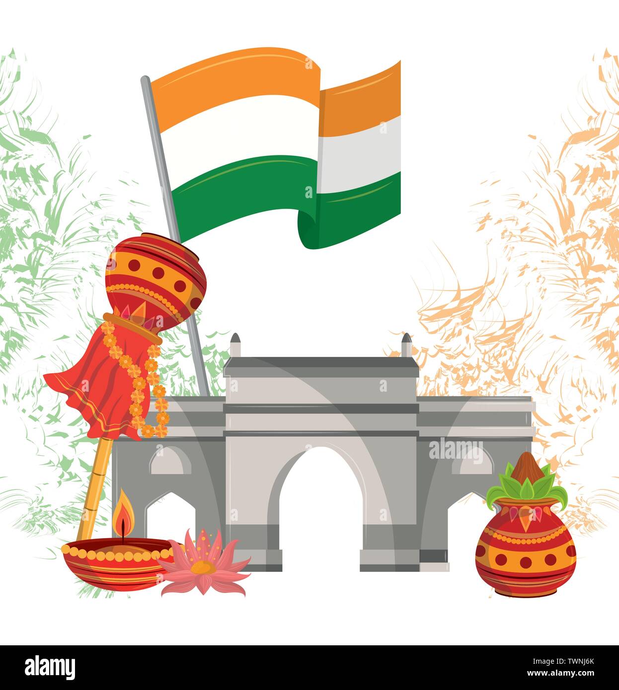 Happy india independence day card Stock Vector Image & Art - Alamy