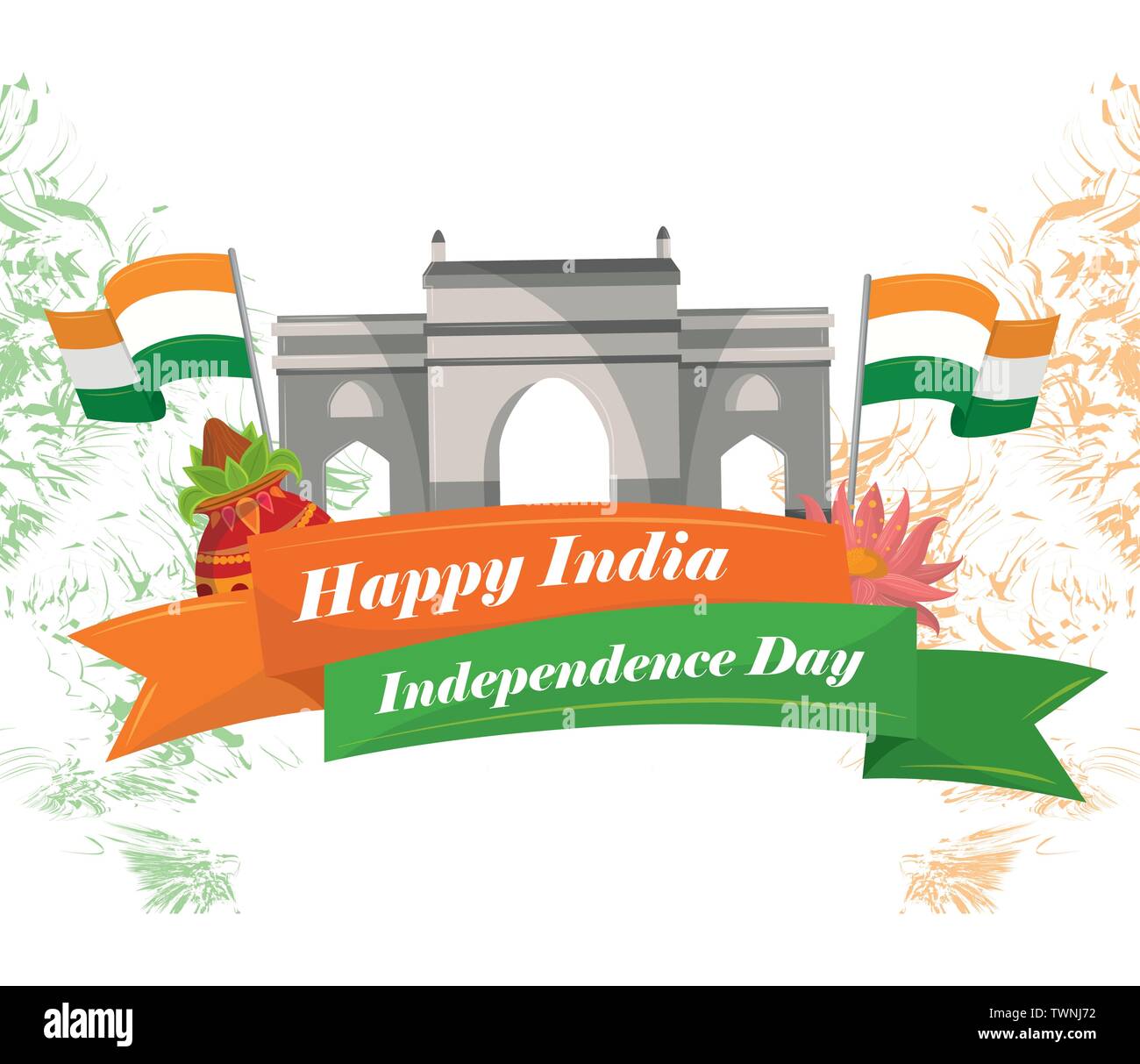 Happy india independence day card Stock Vector Image & Art - Alamy