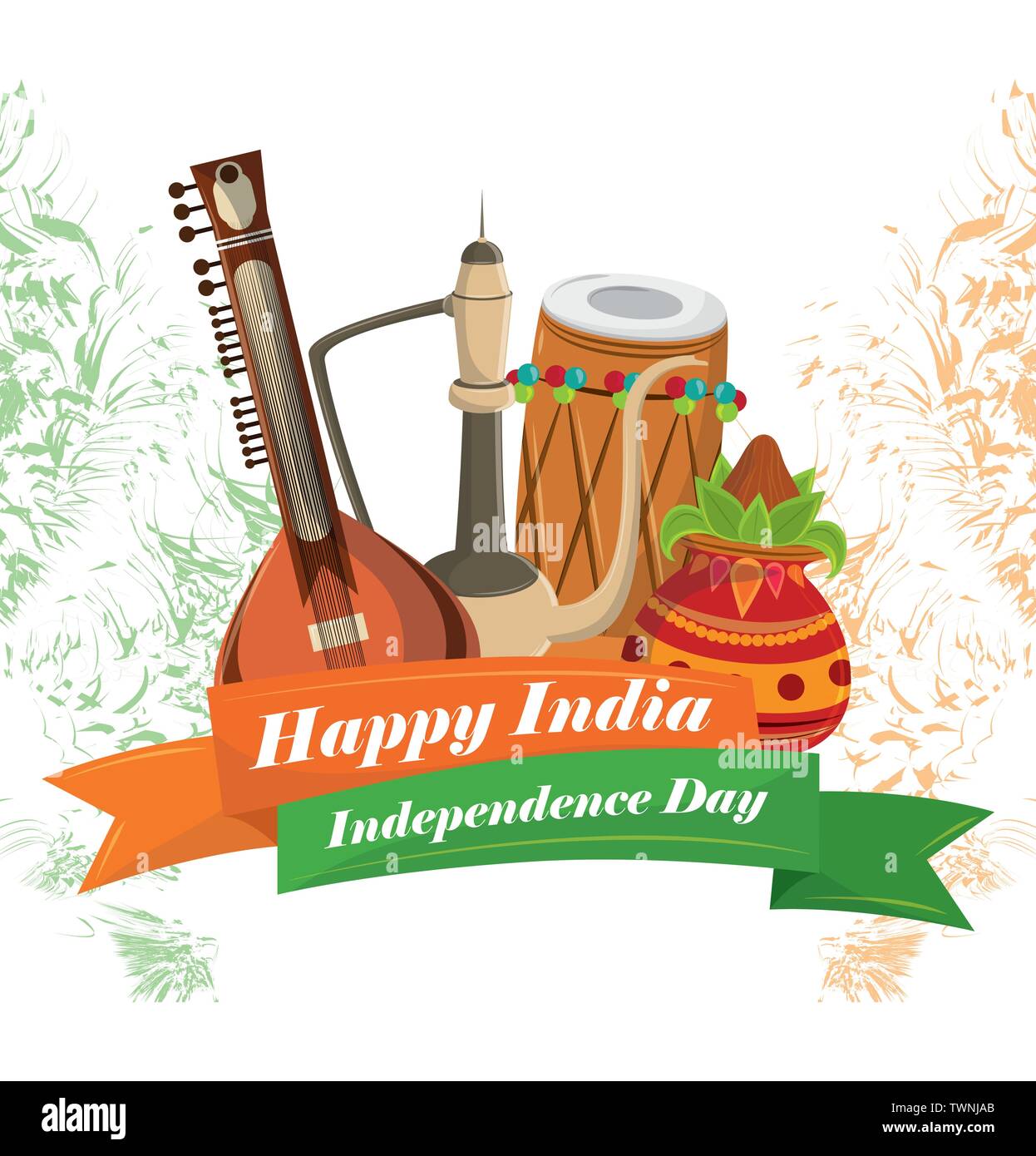 Happy india independence day card Stock Vector Image & Art - Alamy