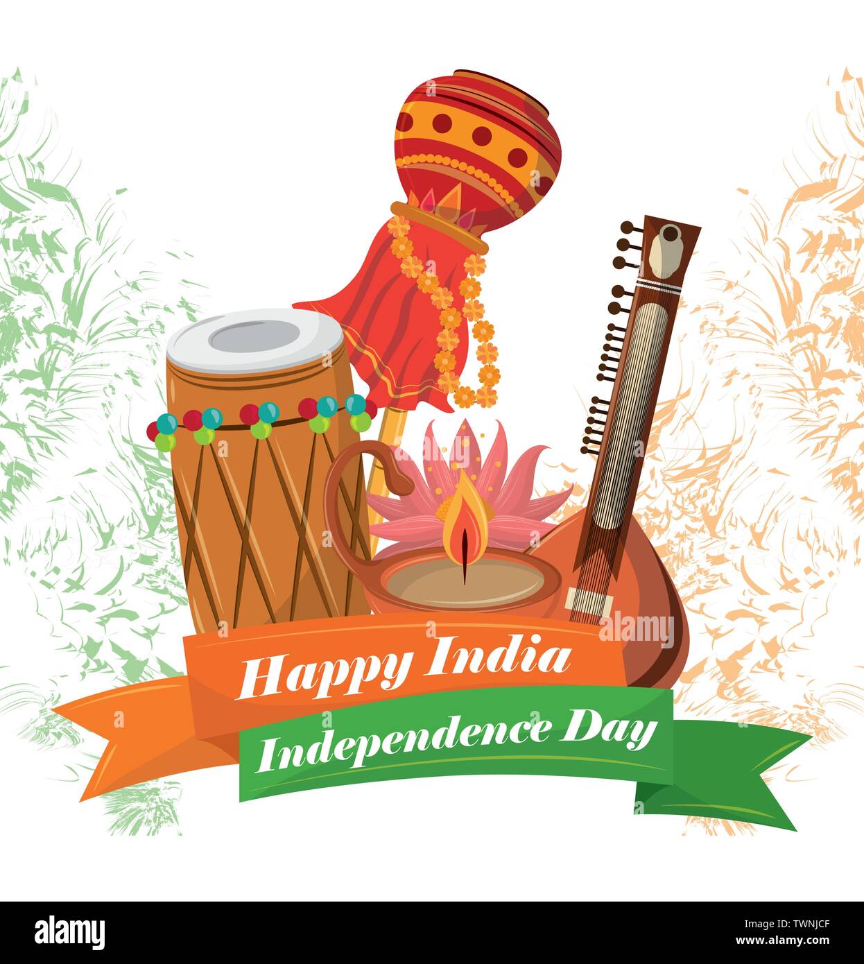 Happy india independence day card Stock Vector Image & Art - Alamy