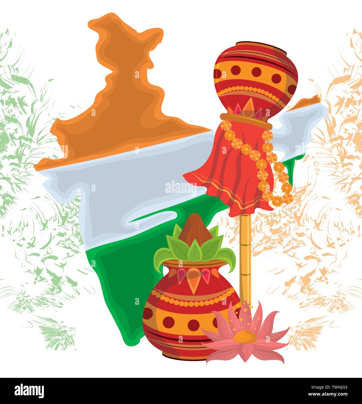 Happy india independence day card Stock Vector Image & Art - Alamy