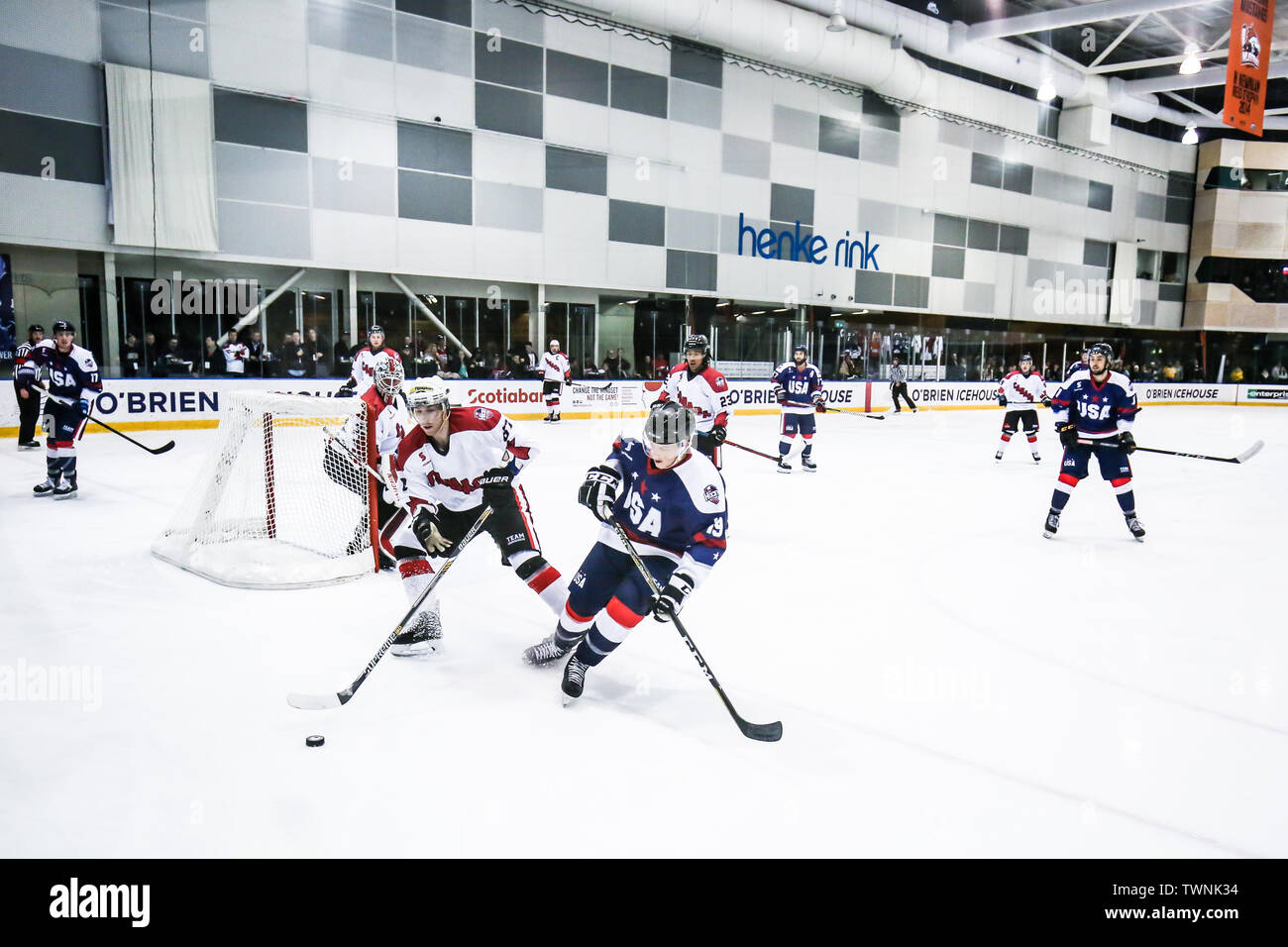 MELBOURNE, AUSTRALIA JUNE 21 Canada Vs USA in the 2019 Ice Hockey
