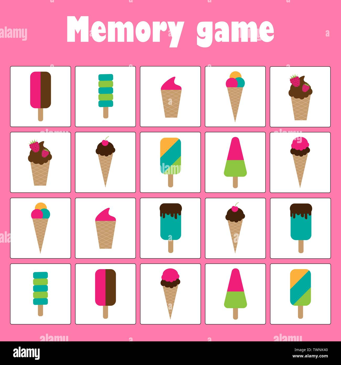 Ice Cream Memory  Play the Game for Free on PacoGames