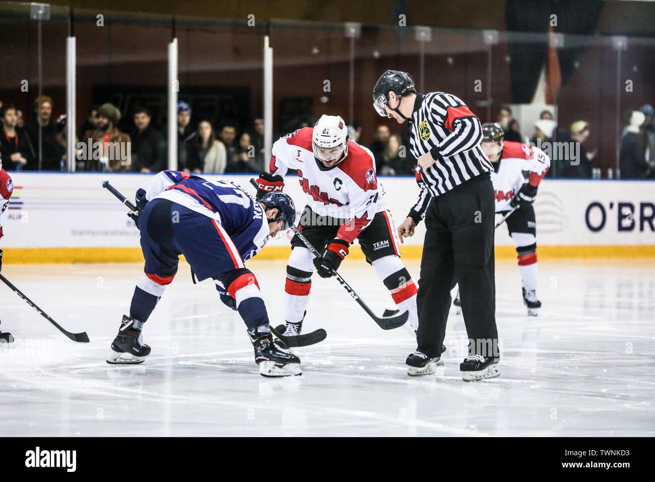 MELBOURNE, AUSTRALIA JUNE 21 Canada Vs USA in the 2019 Ice Hockey