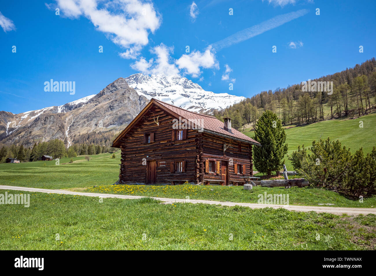 mountains landscape alps in europe Stock Photo - Alamy