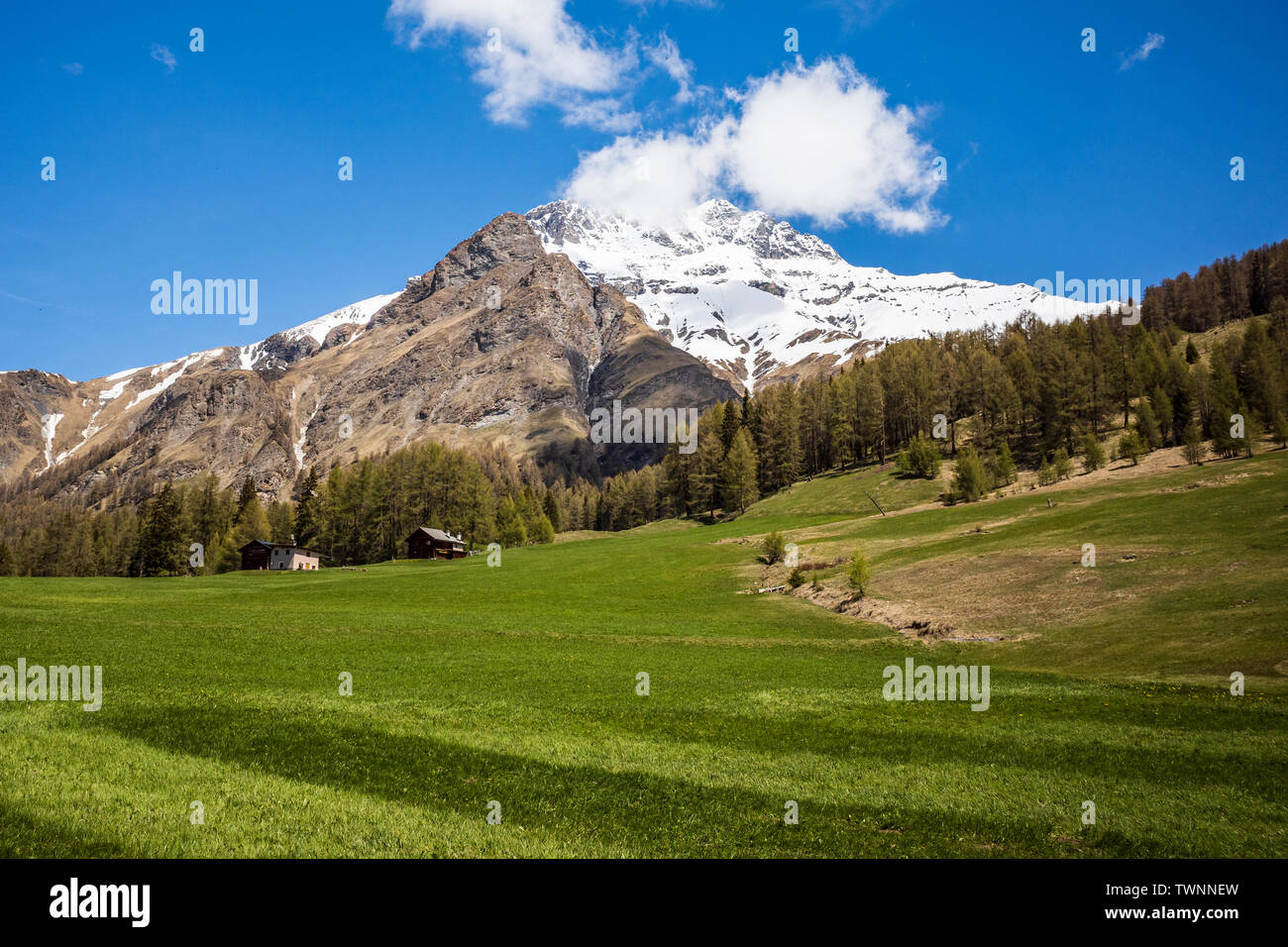 mountains landscape alps in europe Stock Photo - Alamy