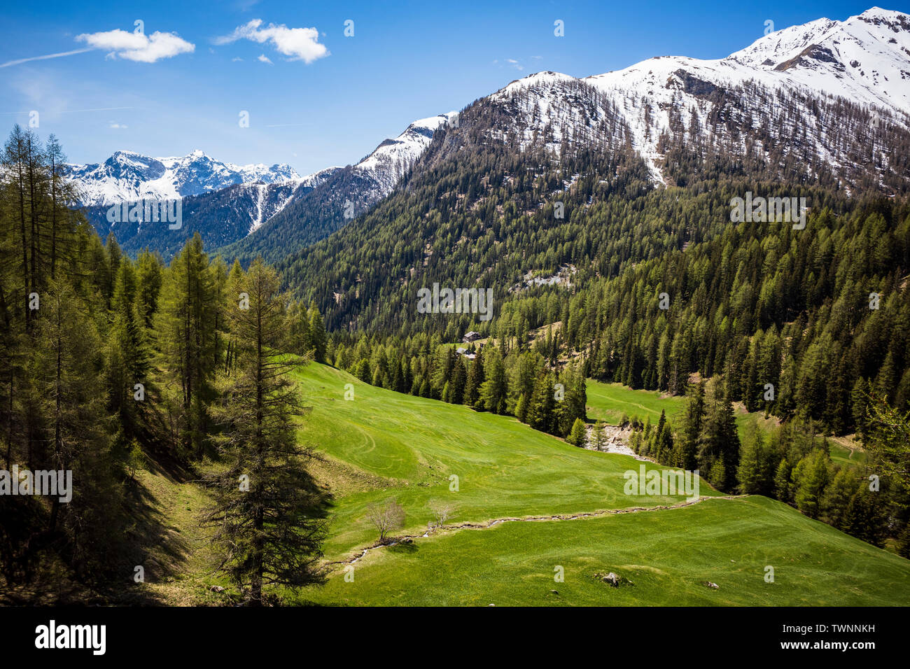 mountains landscape alps in europe Stock Photo
