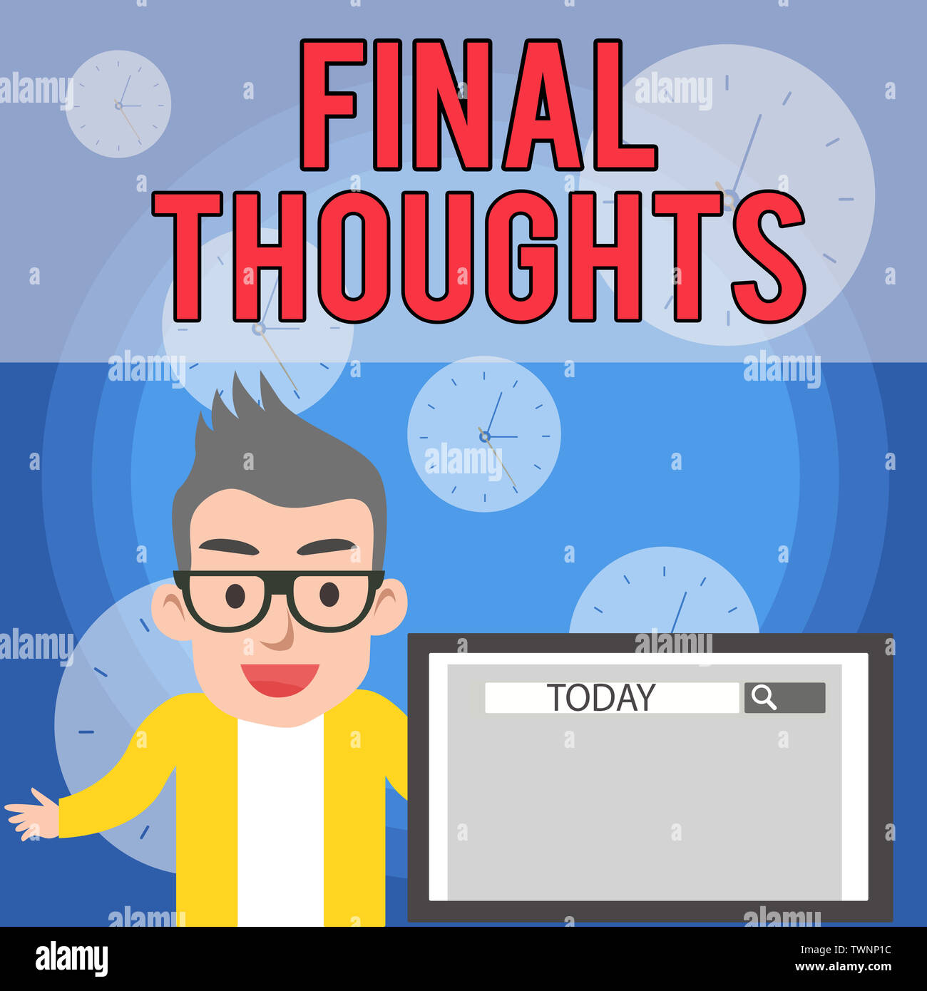 Writing note showing Final Thoughts. Business concept for the