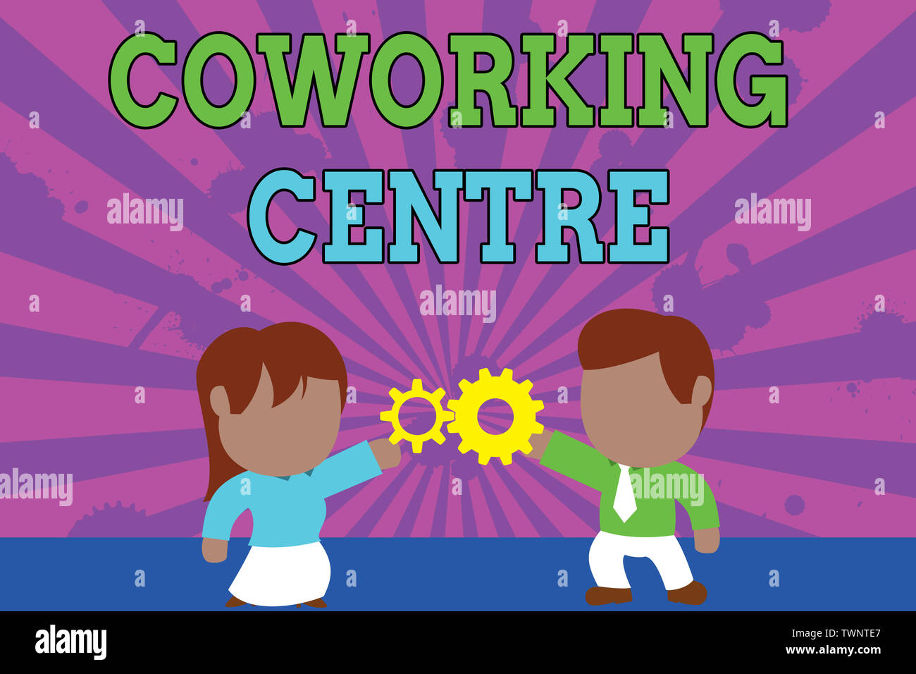 Conceptual hand writing showing Coworking Centre. Concept meaning