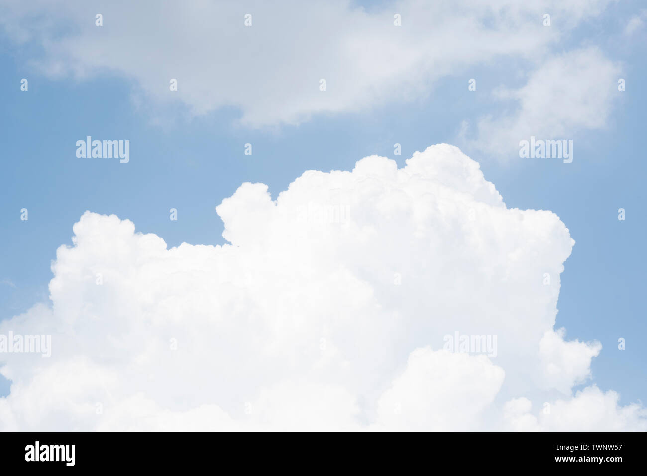 blue sky background with tiny clouds. Stock Photo