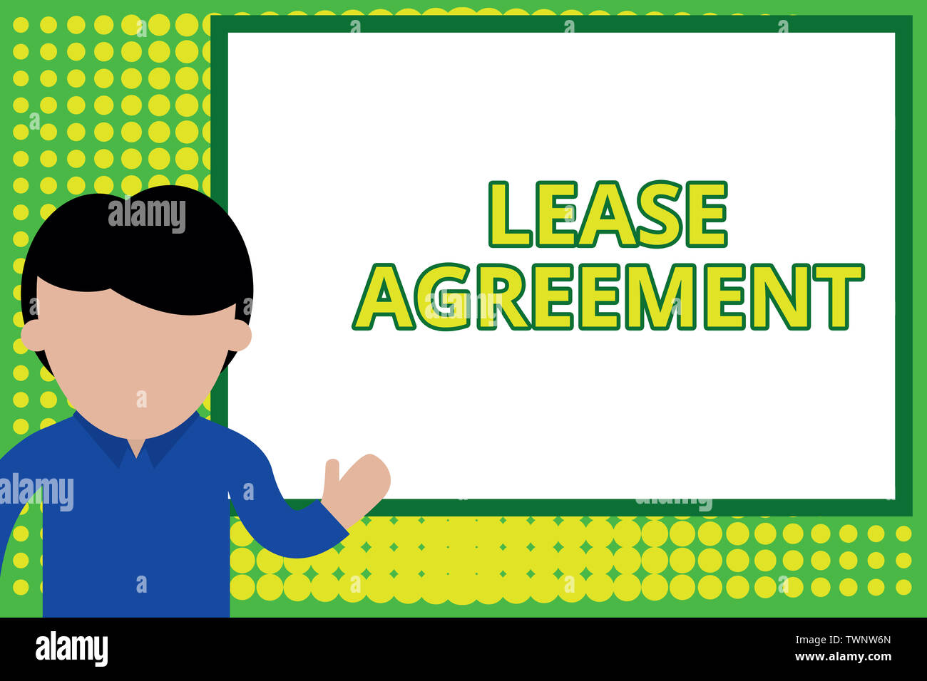 Word writing text Lease Agreement. Business photo showcasing