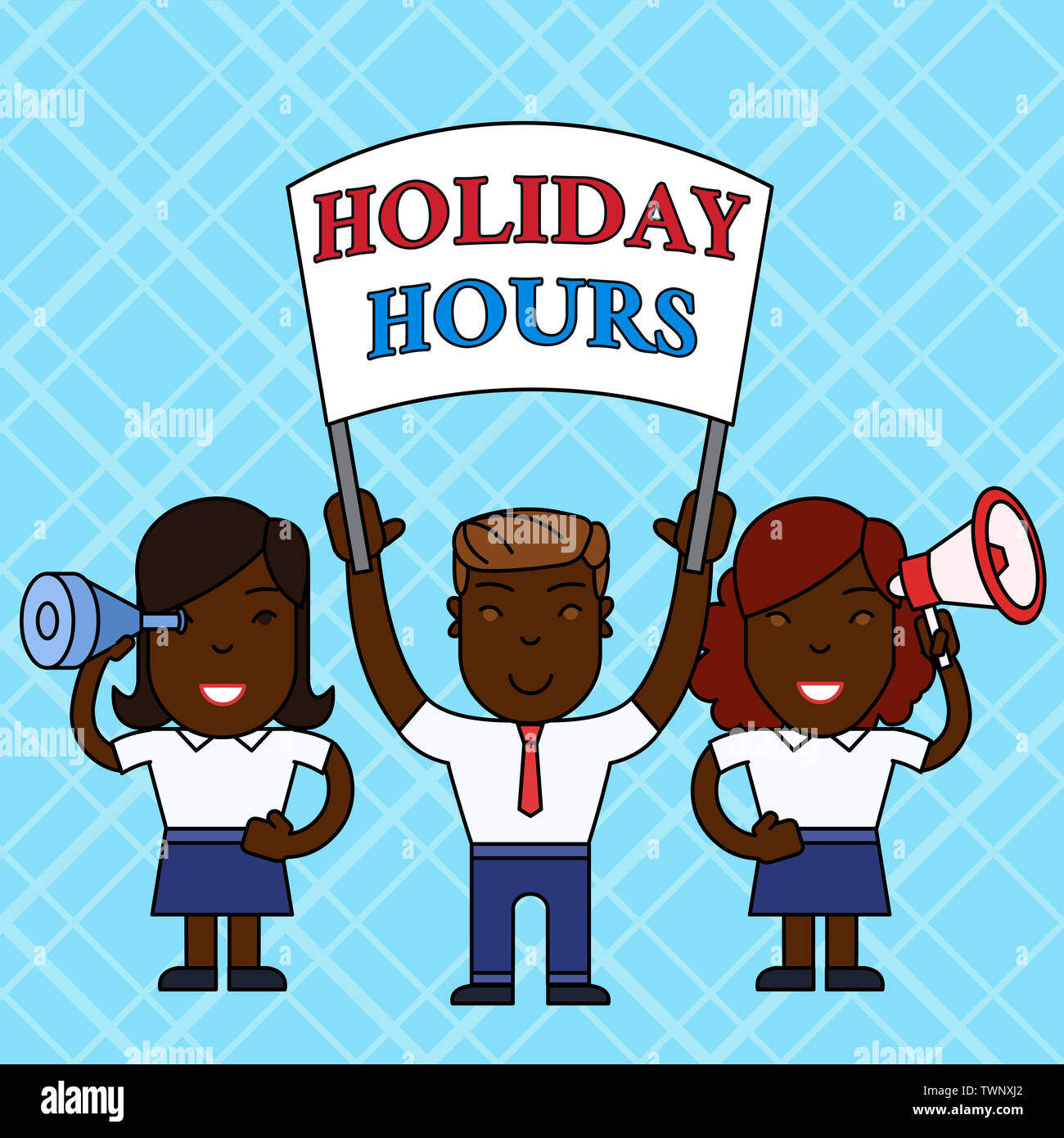Text Sign Showing Holiday Hours Business Photo Showcasing