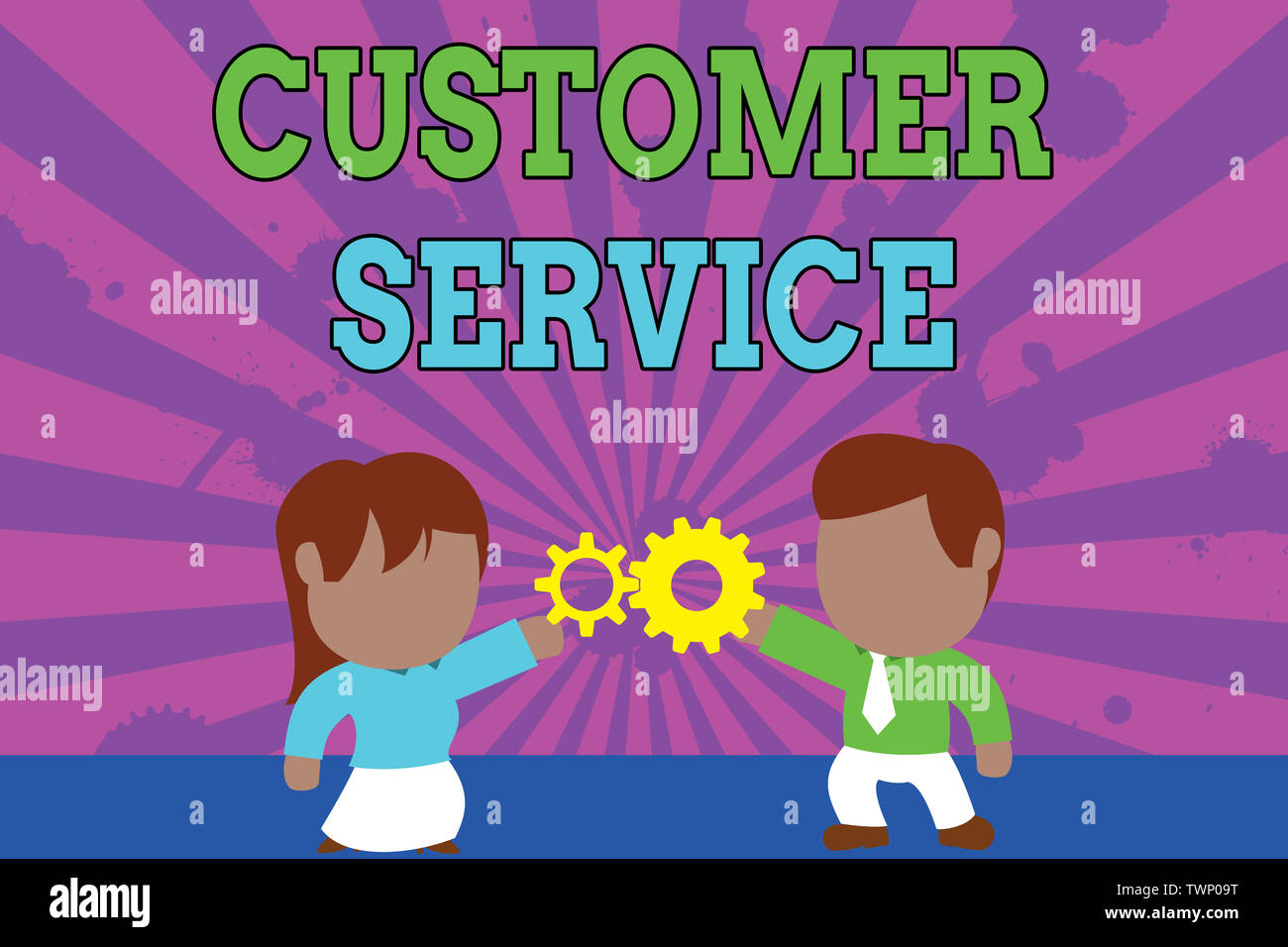 Conceptual hand writing showing Customer Service. Concept meaning process of ensuring client