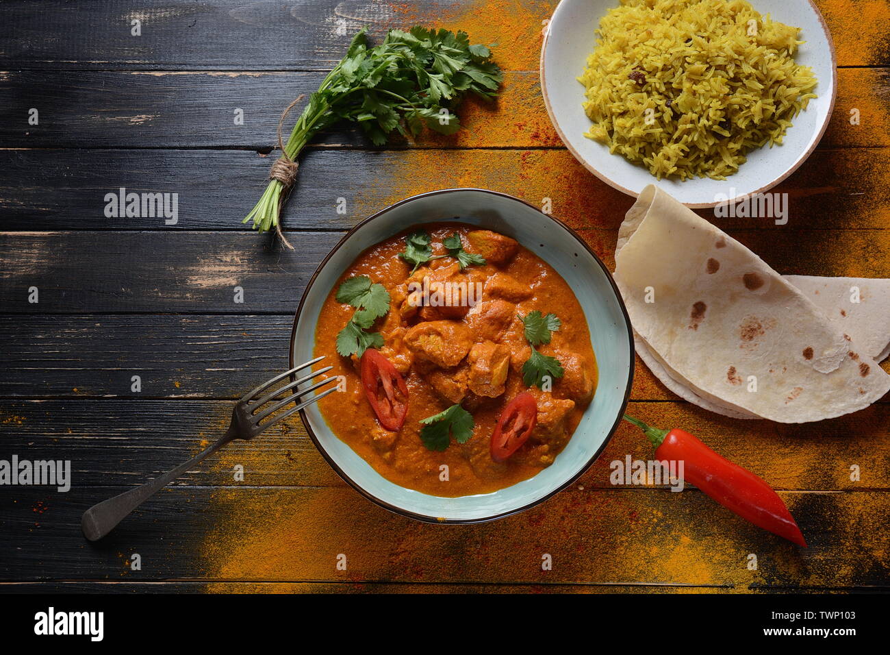 Chicken Tikka Masala traditional Indian/British dish. Chicken with