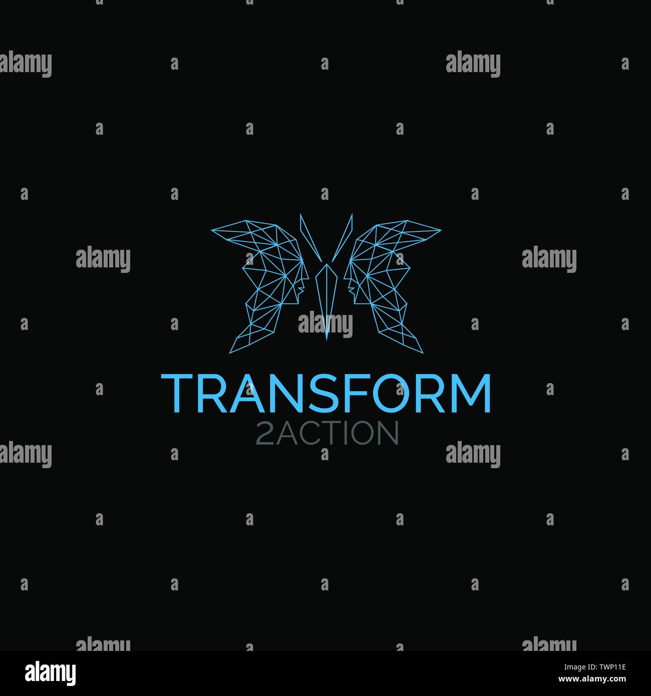 Logo of a sweet butterfly. Full vectors, this logo can be easily resize and colors can be changed to fit your project Stock Vector