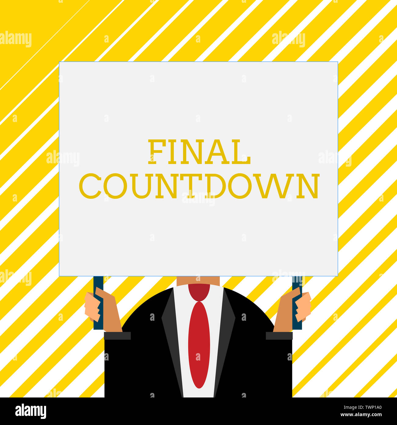 Handwriting text writing Final Countdown. Conceptual photo Last moment ...