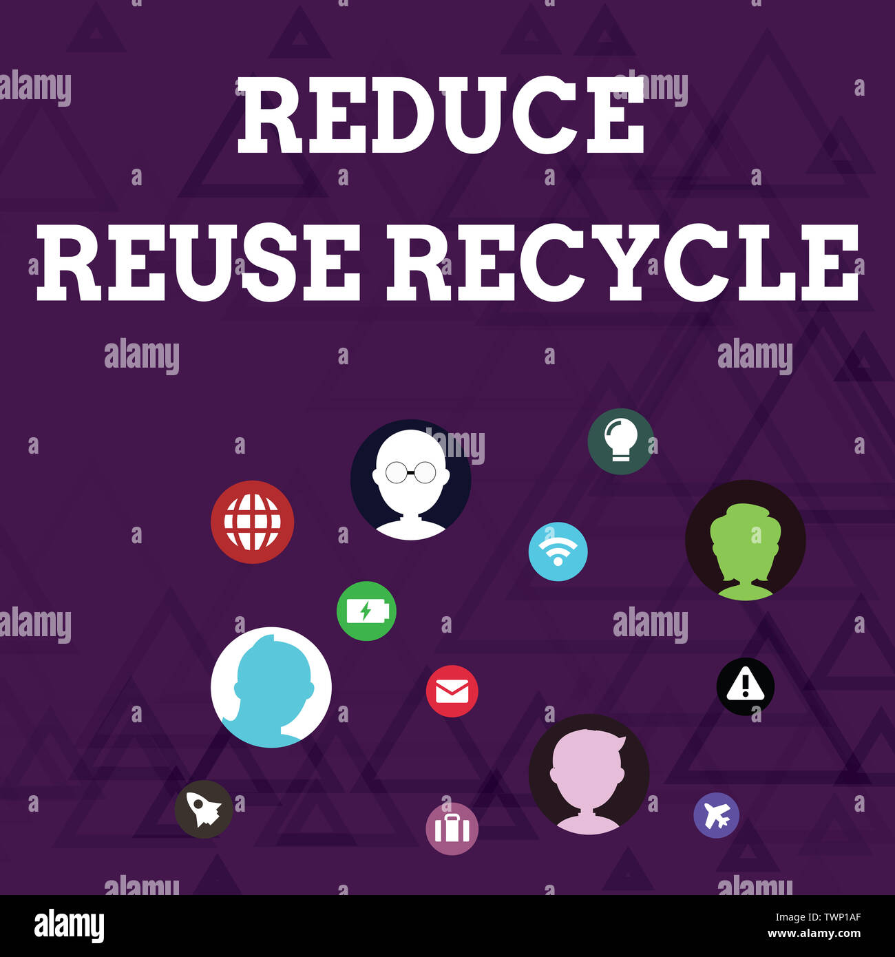 Writing note showing Reduce Reuse Recycle. Business concept for ...