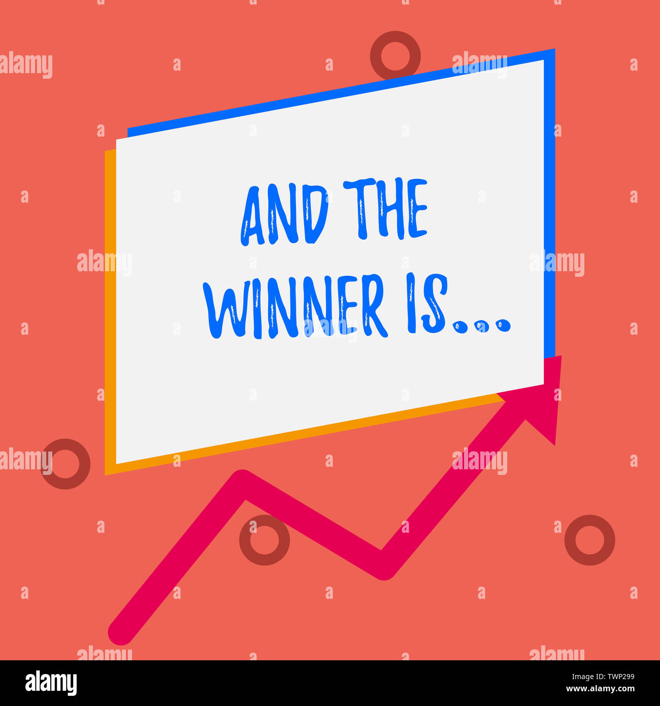 Winner Example Sentences Writing note showing And The Winner Is. Business concept for announcing ...
